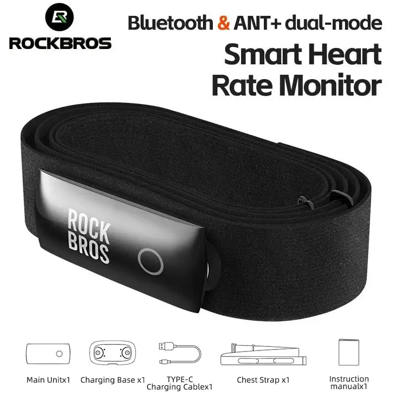 Heart Rate Strap Chest - ROCKBROS Upgraded Heart Rate Monitor with