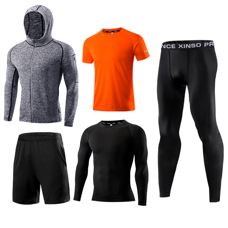 5-Piece Men's Fitness Clothes  - đánh giá và giá Running Gear Gym